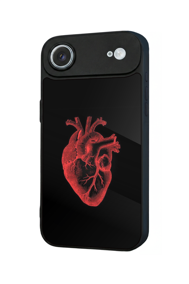 iPhone 17 Air Uyumlu Kalp Love Tasarımlı Glossy Premium Kılıf