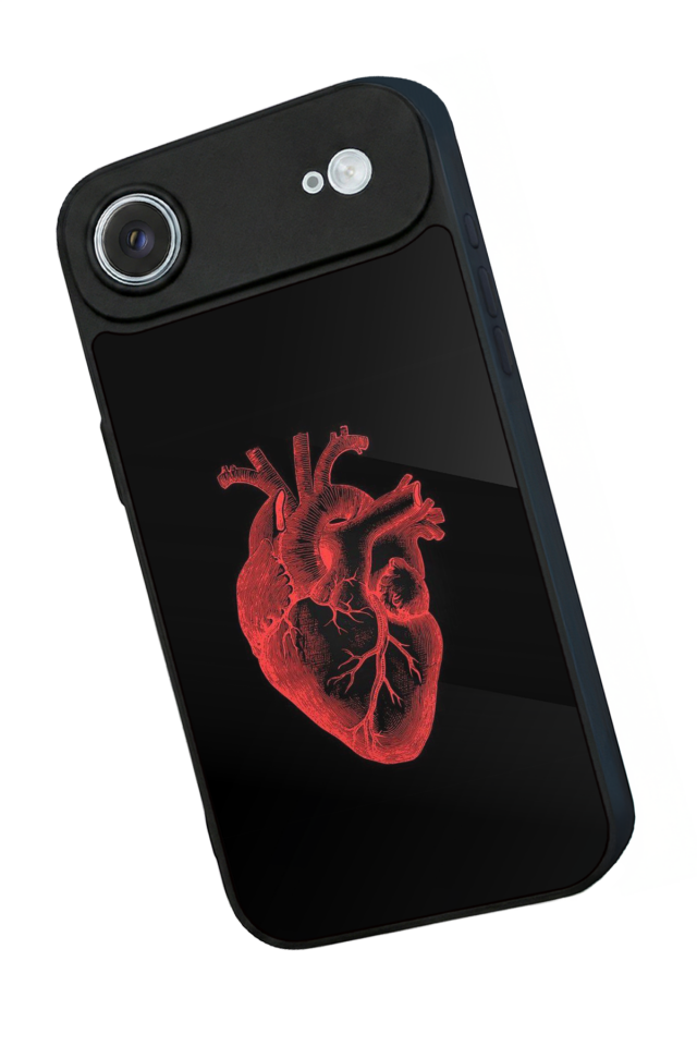 iPhone 17 Air Uyumlu Kalp Love Tasarımlı Glossy Premium Kılıf