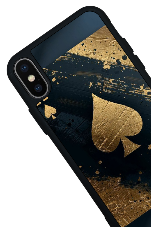 iPhone XS Max Uyumlu Kart Tasarımlı Glossy Premium Kılıf