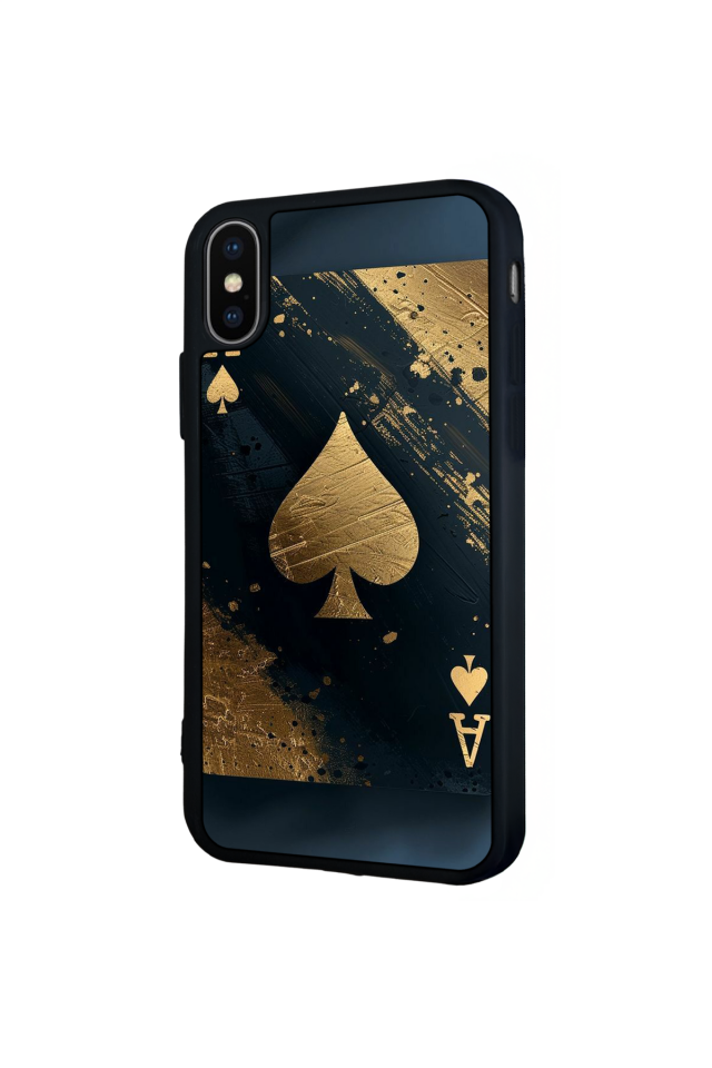 iPhone XS Max Uyumlu Kart Tasarımlı Glossy Premium Kılıf