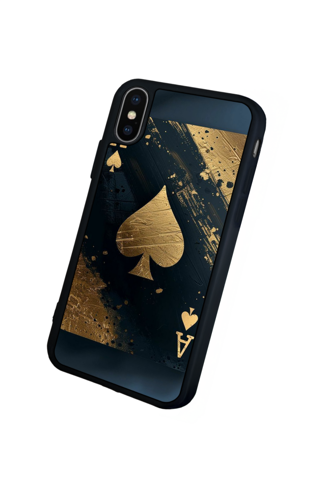iPhone XS Max Uyumlu Kart Tasarımlı Glossy Premium Kılıf