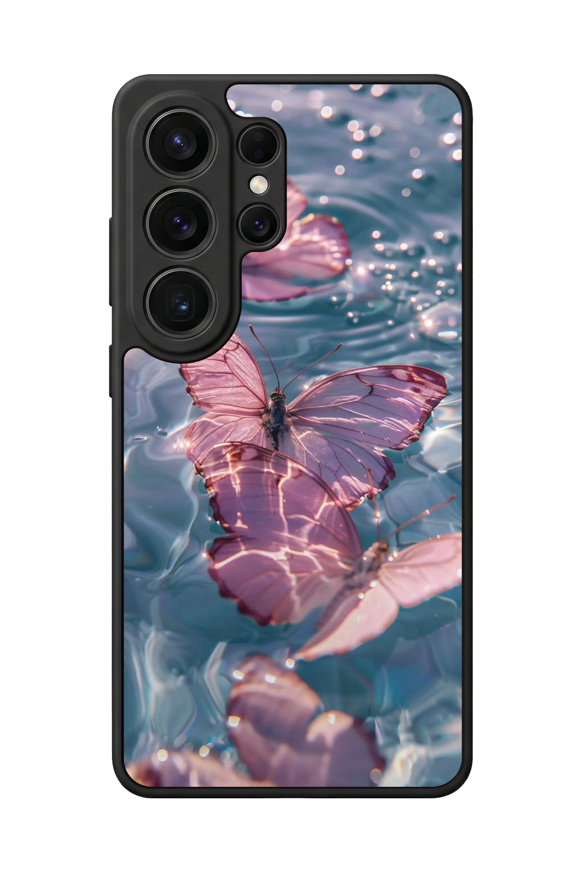 Samsung Galaxy S26 Ultra Uyumlu Kelebek Tasarımlı Glossy Premium Kılıf