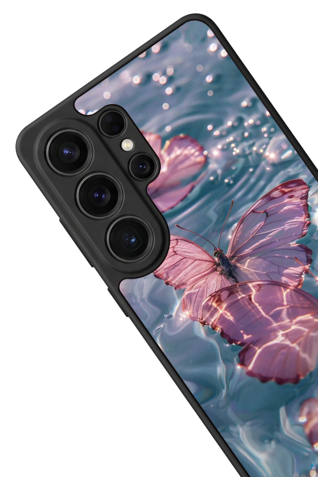 Samsung Galaxy S26 Ultra Uyumlu Kelebek Tasarımlı Glossy Premium Kılıf