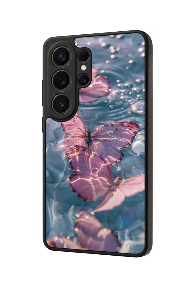 Samsung Galaxy S26 Ultra Uyumlu Kelebek Tasarımlı Glossy Premium Kılıf