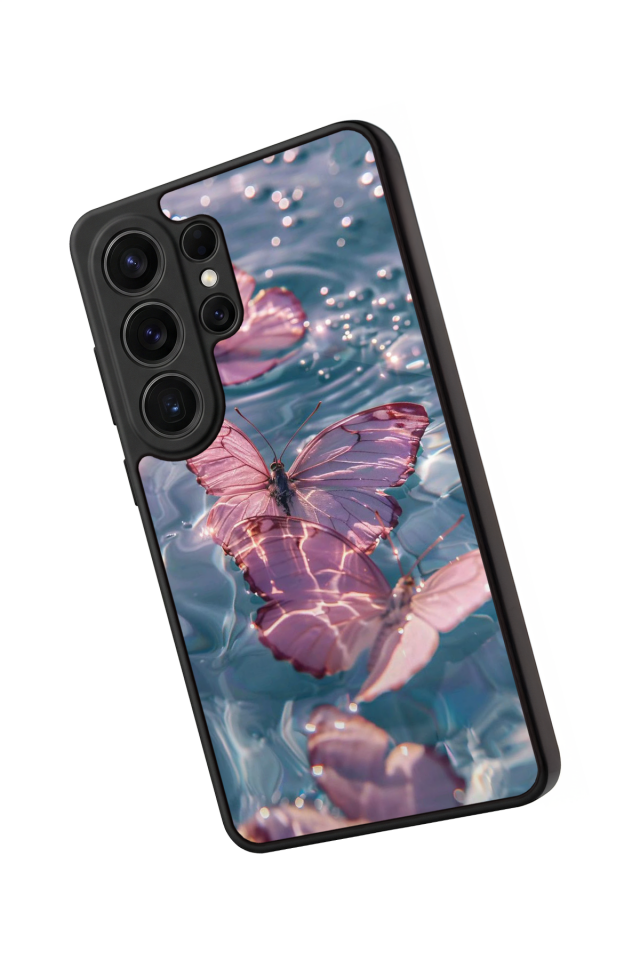 Samsung Galaxy S26 Ultra Uyumlu Kelebek Tasarımlı Glossy Premium Kılıf