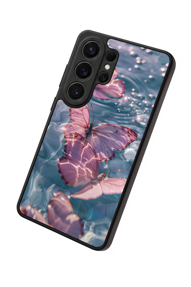 Samsung Galaxy S26 Ultra Uyumlu Kelebek Tasarımlı Glossy Premium Kılıf