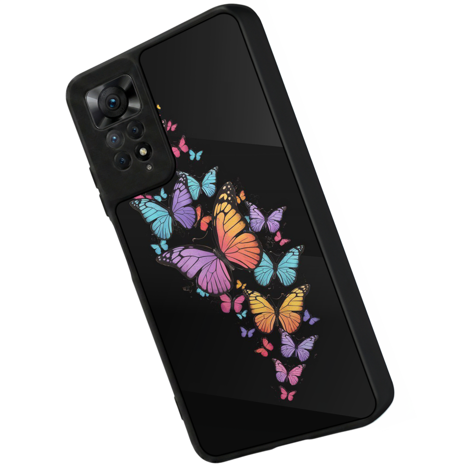 Xiaomi Redmi Note 12 Pro Uyumlu Kelebek Tasarımlı Glossy Premium Kılıf