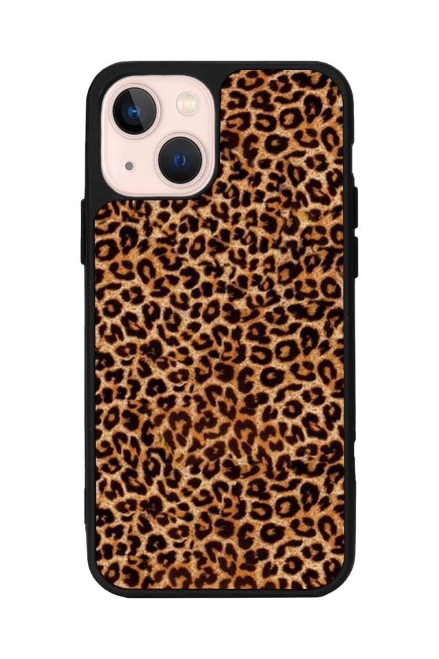 iPhone 13 Mini Uyumlu Leopar Tasarımlı Glossy Premium Kılıf