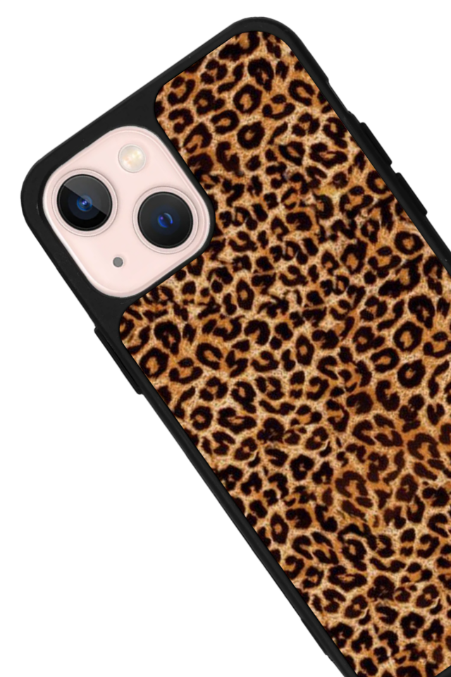 iPhone 13 Mini Uyumlu Leopar Tasarımlı Glossy Premium Kılıf