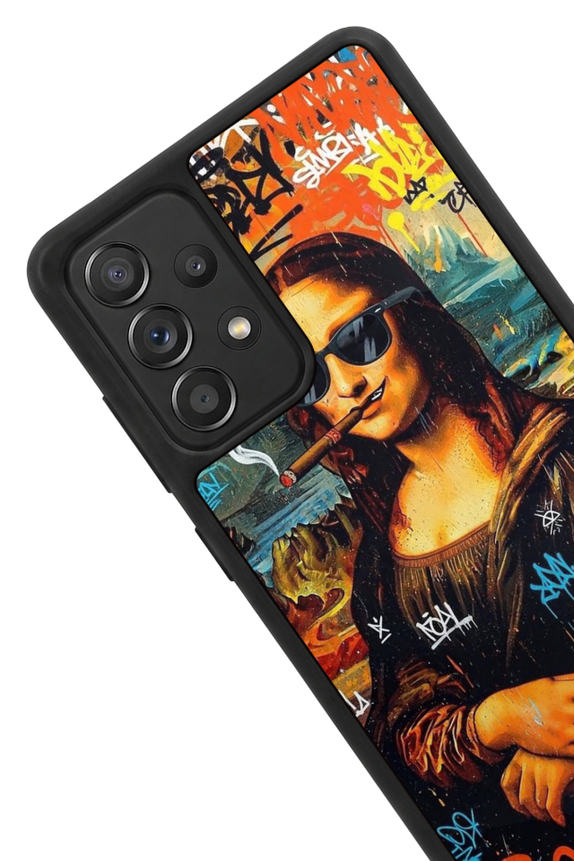 Samsung Galaxy A72 Uyumlu Monalisa Tasarımlı Glossy Premium Kılıf