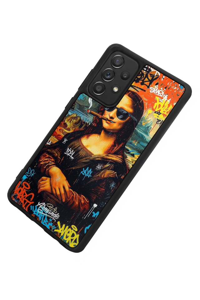 Samsung Galaxy A72 Uyumlu Monalisa Tasarımlı Glossy Premium Kılıf