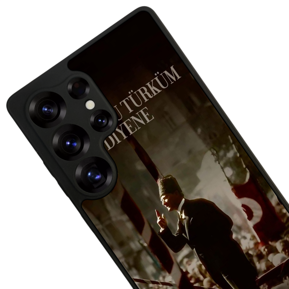 Samsung Galaxy S25 Ultra Uyumlu Mustafa Kemal Ataturk Tasarımlı Glossy Premium Kılıf