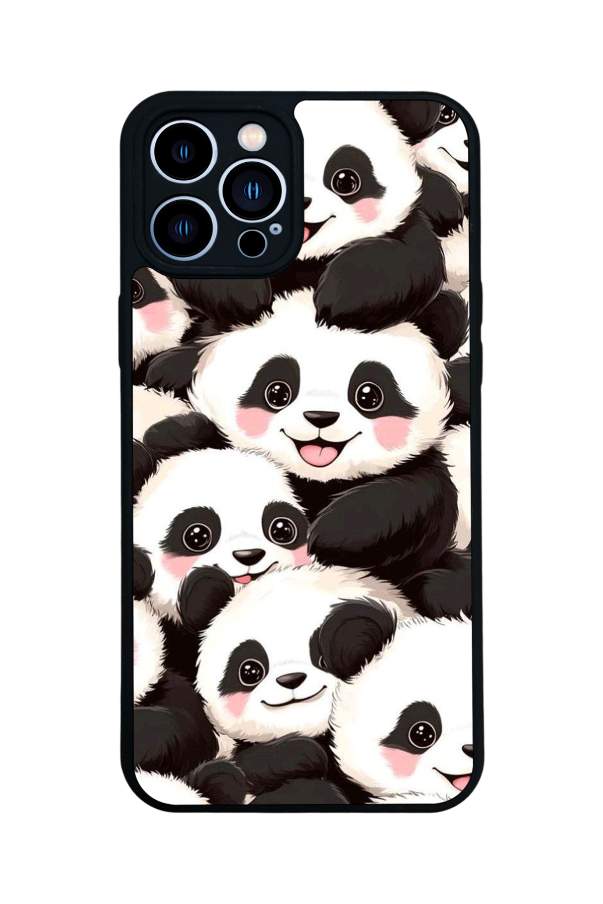 iPhone 13 Pro Max Uyumlu Panda Tasarımlı Glossy Premium Kılıf