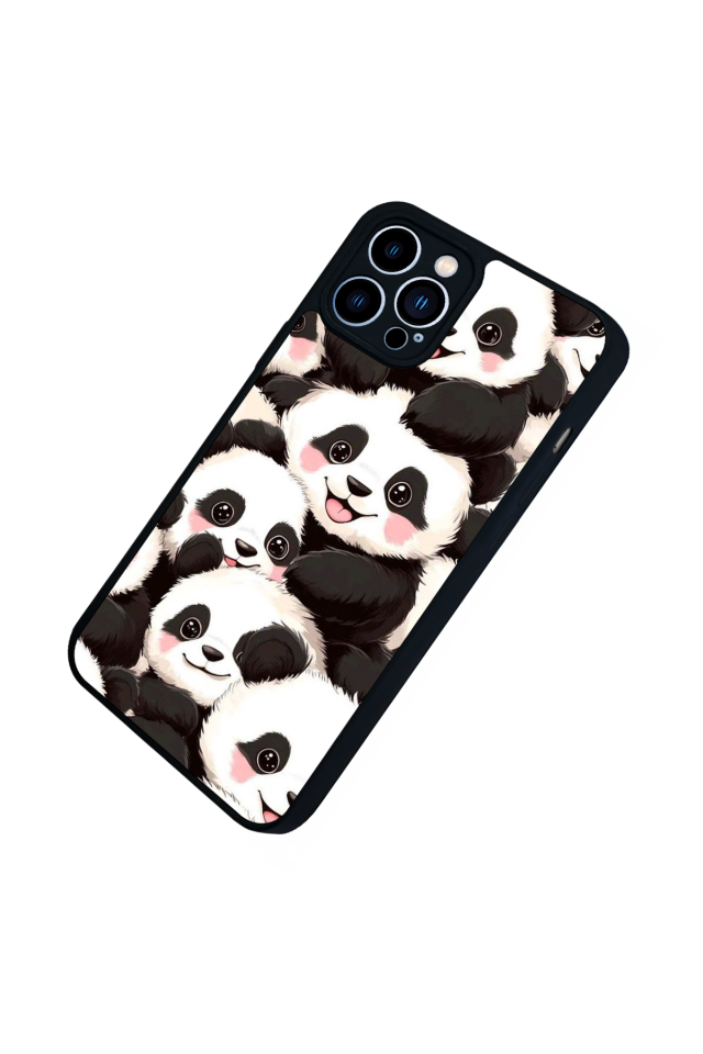 iPhone 13 Pro Max Uyumlu Panda Tasarımlı Glossy Premium Kılıf