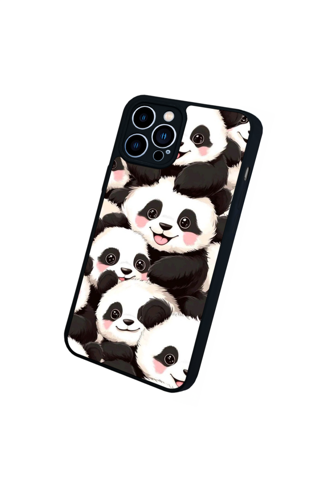 iPhone 13 Pro Max Uyumlu Panda Tasarımlı Glossy Premium Kılıf