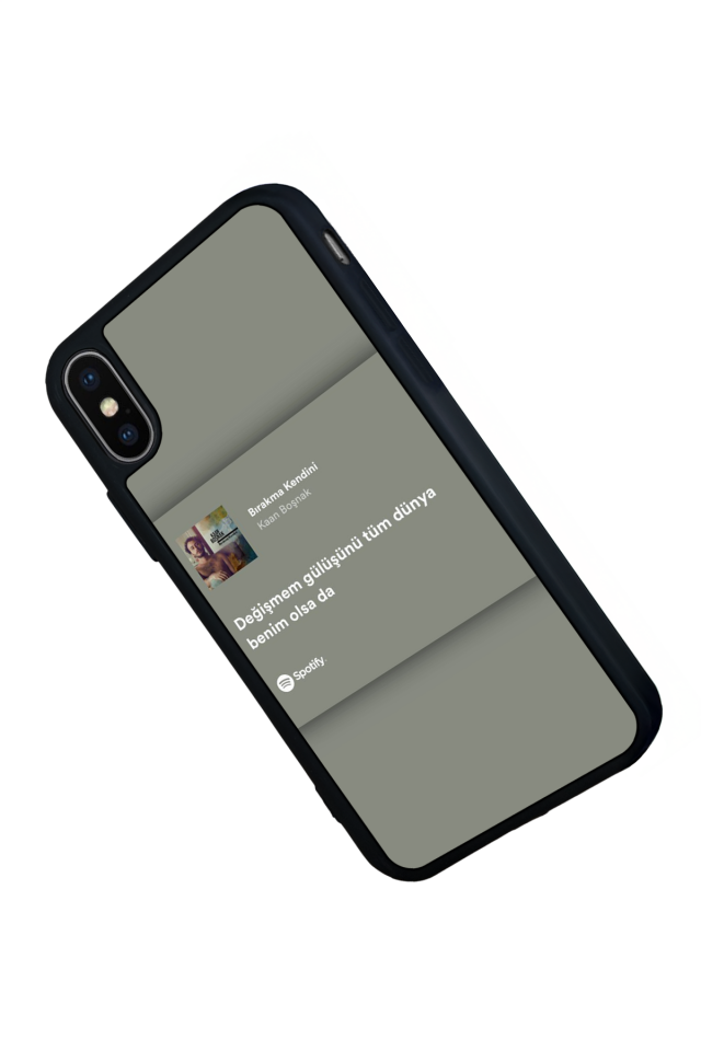 iPhone X/ XS Uyumlu Sarki Sozleri Tasarımlı Glossy Premium Kılıf