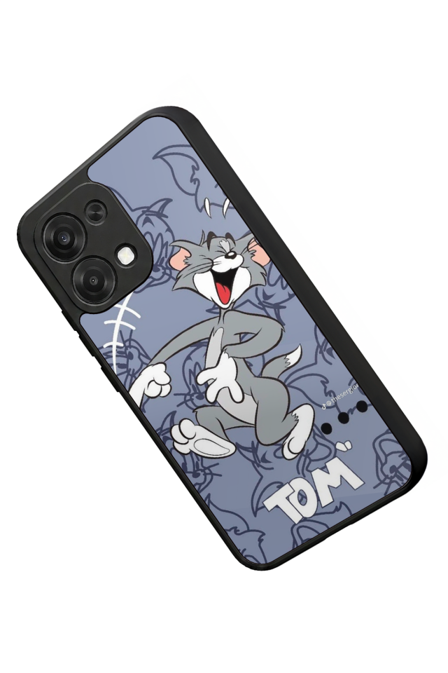 Oppo A6 Pro Uyumlu Tom And Jerry Tasarımlı Glossy Premium Kılıf