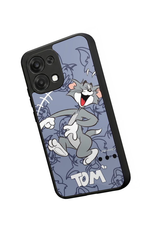 Oppo A6 Pro Uyumlu Tom And Jerry Tasarımlı Glossy Premium Kılıf