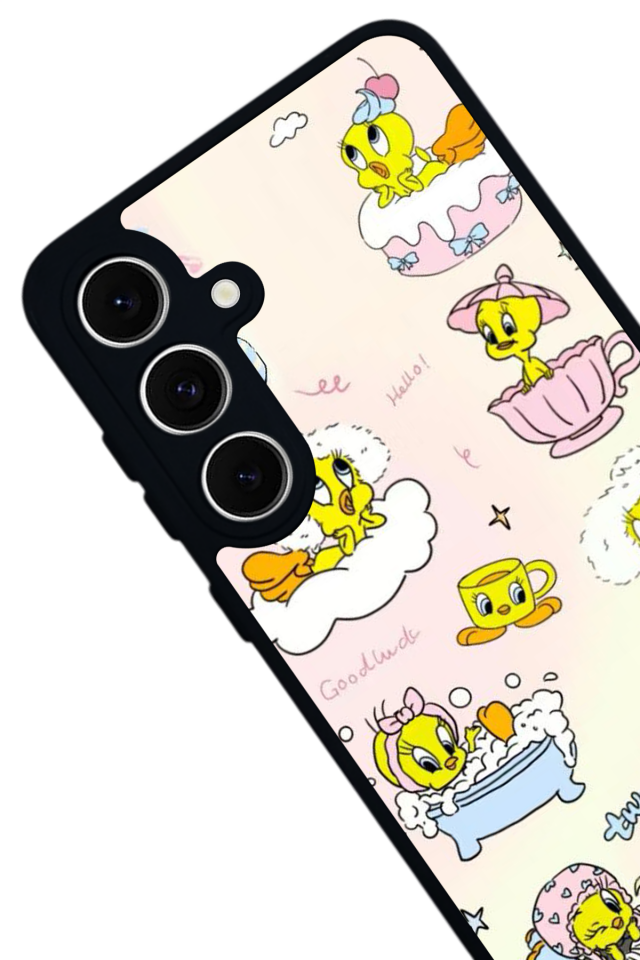 Samsung Galaxy S24 FE Uyumlu Tweety Tasarımlı Glossy Premium Kılıf