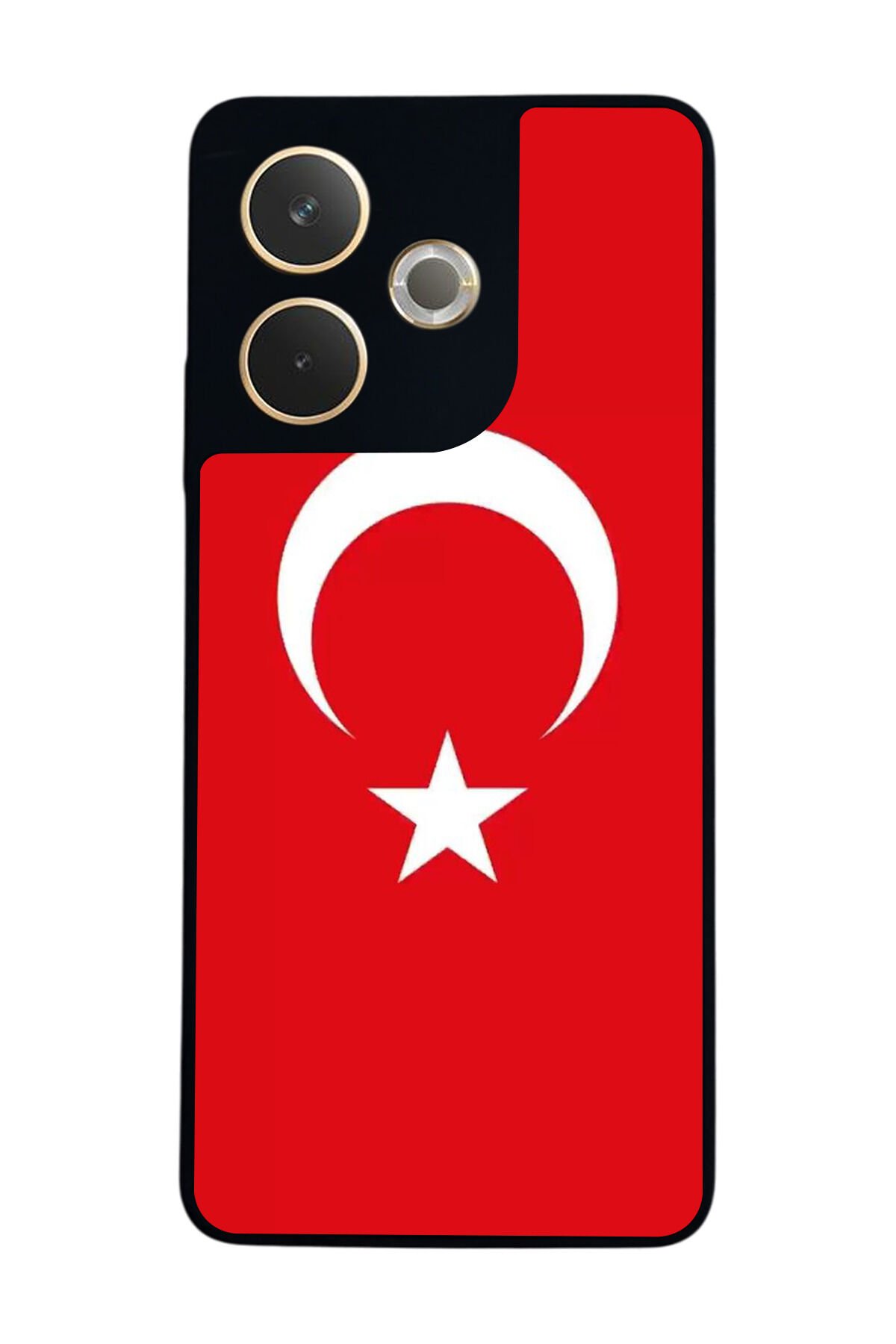 Oppo A5 Pro Uyumlu Türk Bayragi Tasarımlı Glossy Premium Kılıf