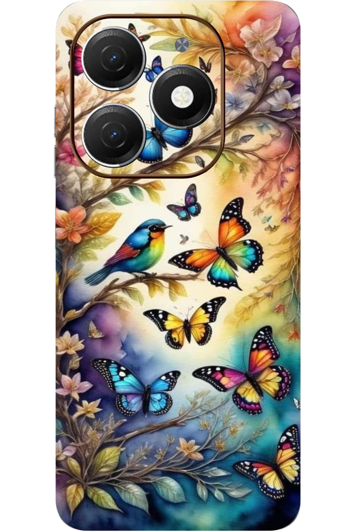 Realme C63Uyumlu   Kamera Korumalı HD Tam Kaplama Baskılı Kılıf