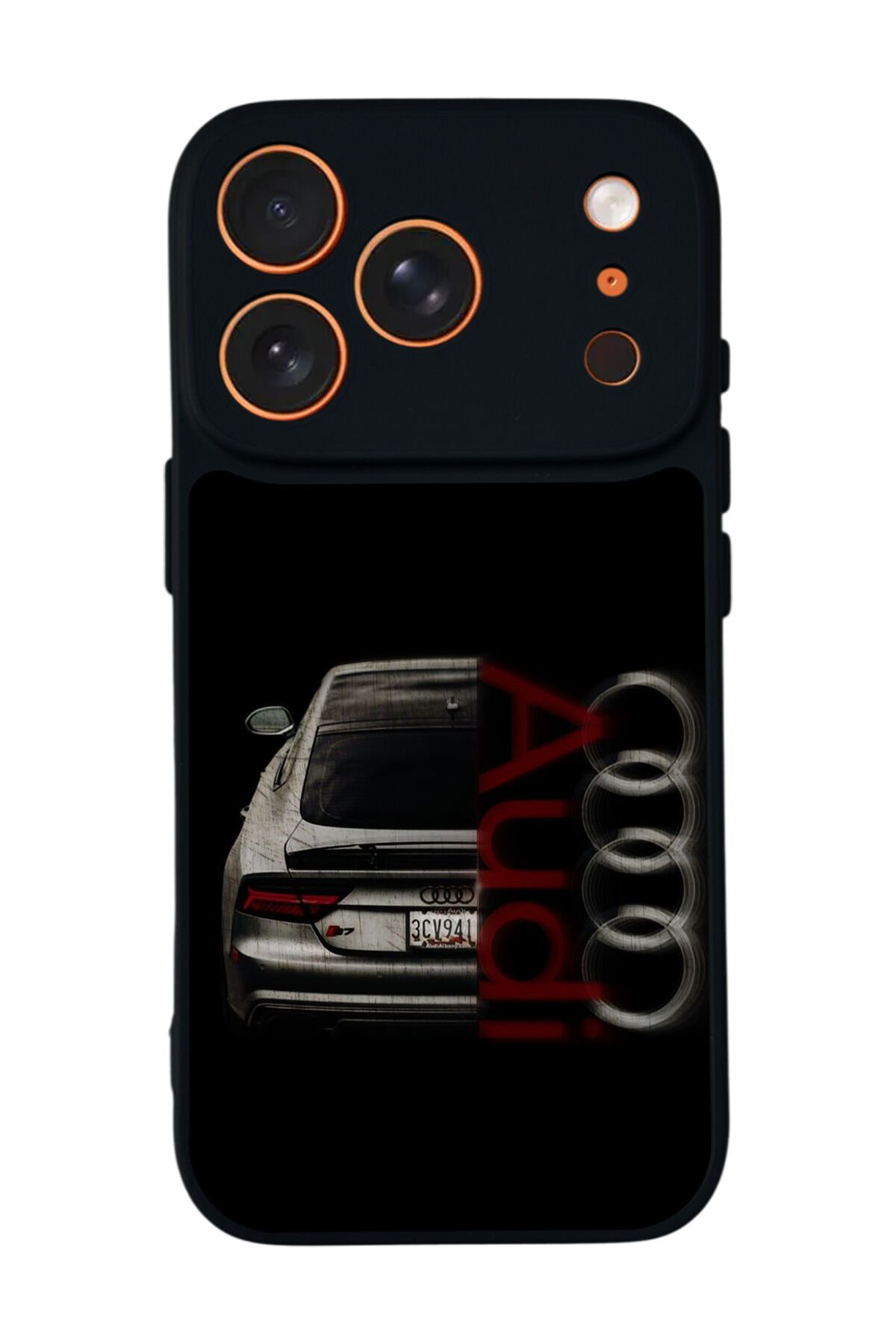 iPhone 17 Pro Max Uyumlu Audi Tasarımlı Glossy Premium Kılıf