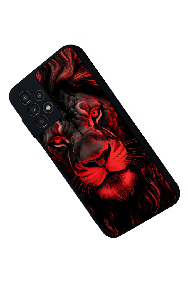 Samsung Galaxy A23 Uyumlu Aslan Tasarımlı Glossy Premium Kılıf