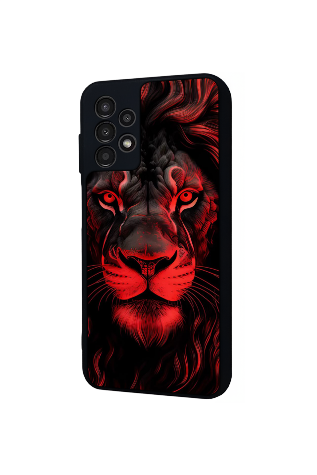Samsung Galaxy A23 Uyumlu Aslan Tasarımlı Glossy Premium Kılıf
