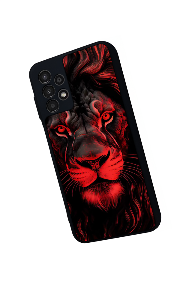 Samsung Galaxy A23 Uyumlu Aslan Tasarımlı Glossy Premium Kılıf