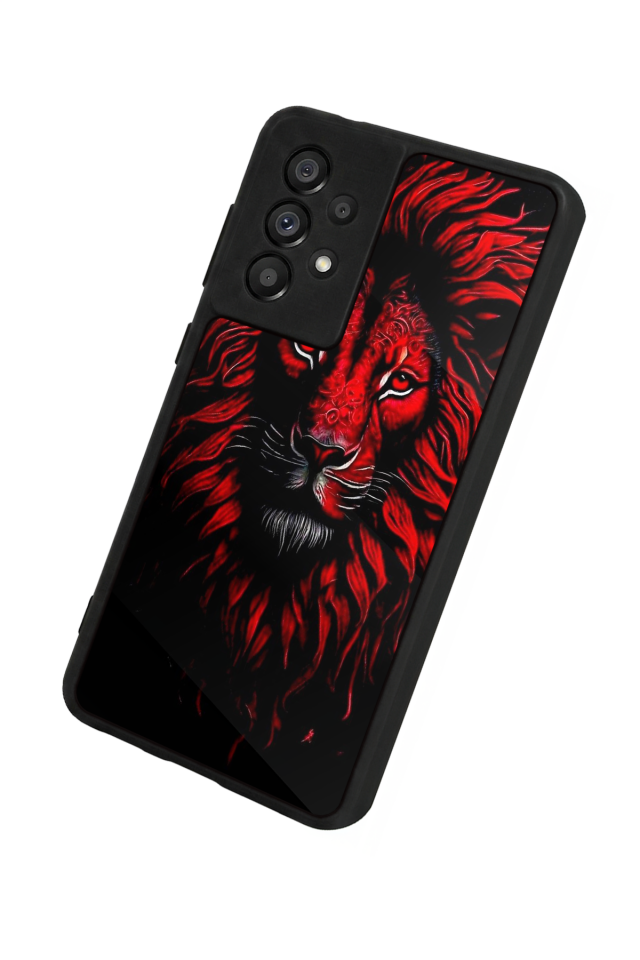 Samsung Galaxy A73 Uyumlu Aslan Tasarımlı Glossy Premium Kılıf