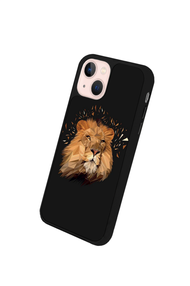 iPhone 14 Plus Uyumlu Aslan Tasarımlı Glossy Premium Kılıf