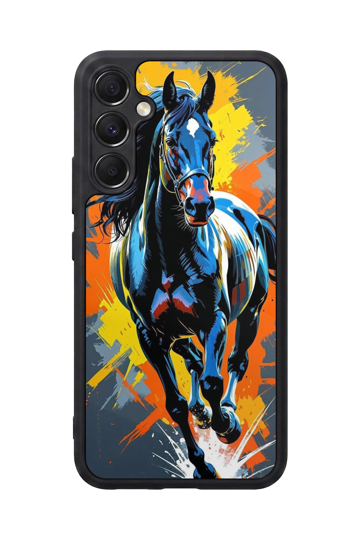 Samsung Galaxy M34 Uyumlu At Horse Tasarımlı Glossy Premium Kılıf