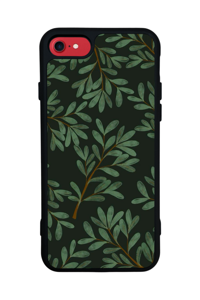iPhone 8 Uyumlu Botanik Tasarımlı Glossy Premium Kılıf