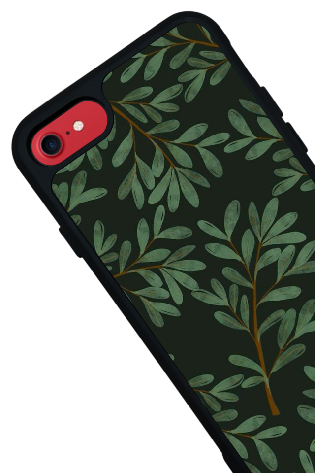 iPhone 8 Uyumlu Botanik Tasarımlı Glossy Premium Kılıf