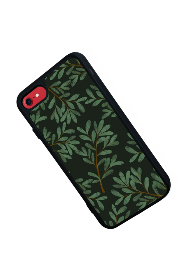 iPhone 8 Uyumlu Botanik Tasarımlı Glossy Premium Kılıf