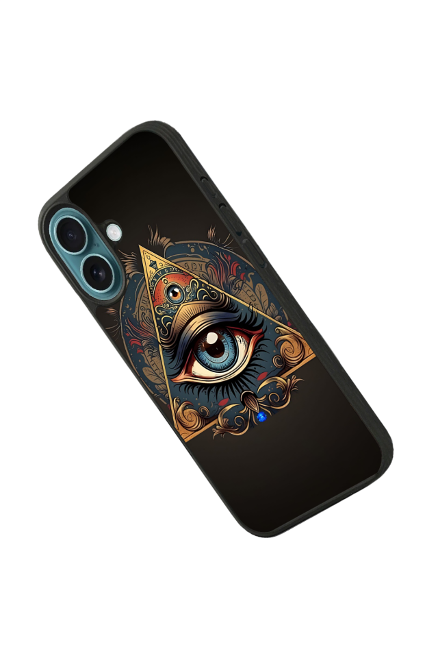 iPhone 16 Plus Uyumlu Göz Tasarımlı Glossy Premium Kılıf