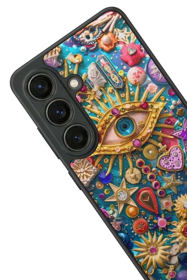 Samsung Galaxy S26 Uyumlu Göz Tasarımlı Glossy Premium Kılıf