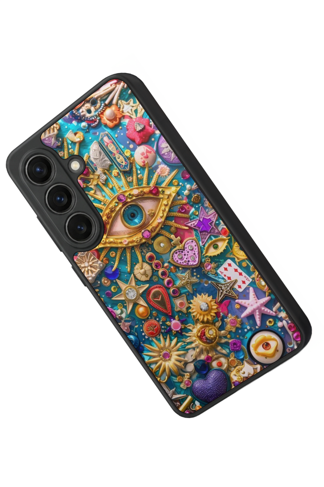 Samsung Galaxy S26 Uyumlu Göz Tasarımlı Glossy Premium Kılıf