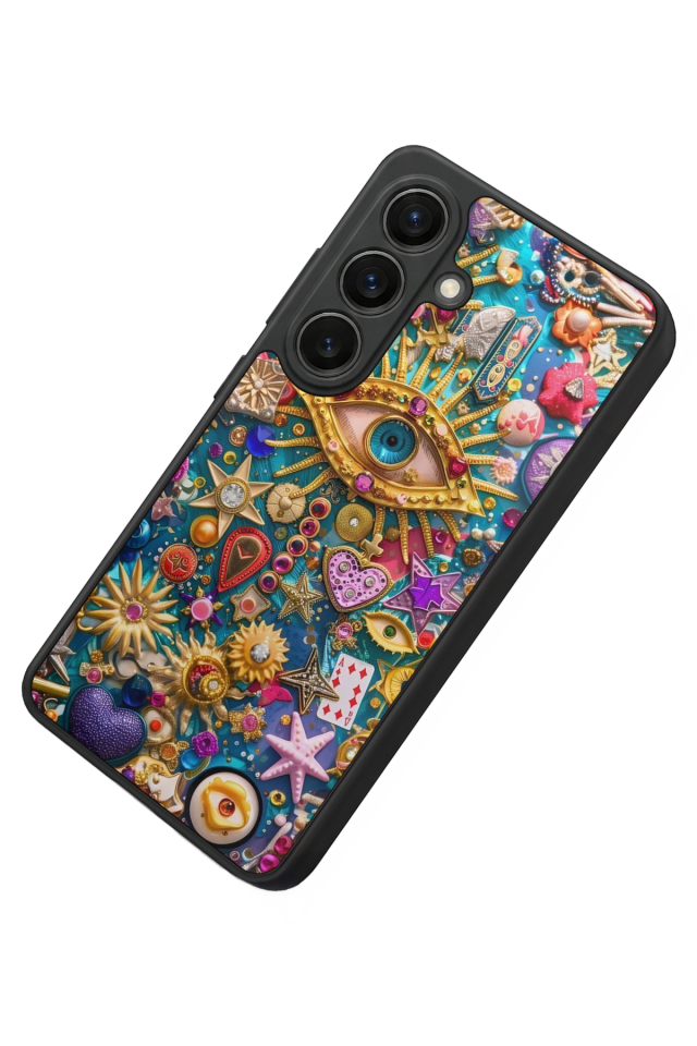 Samsung Galaxy S26 Uyumlu Göz Tasarımlı Glossy Premium Kılıf