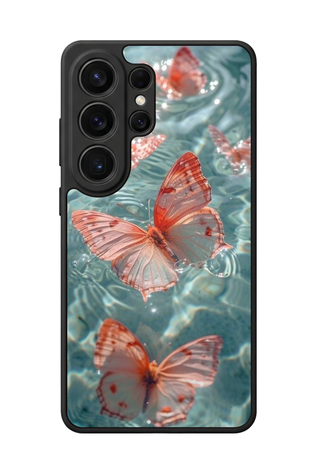 Samsung Galaxy S26 Ultra Uyumlu Kelebek Tasarımlı Glossy Premium Kılıf