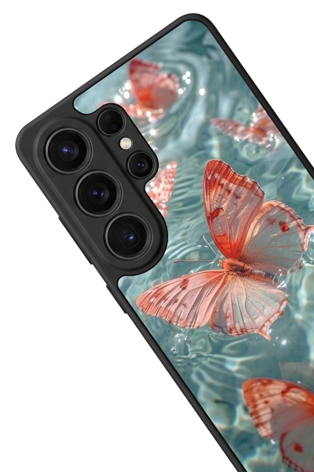 Samsung Galaxy S26 Ultra Uyumlu Kelebek Tasarımlı Glossy Premium Kılıf