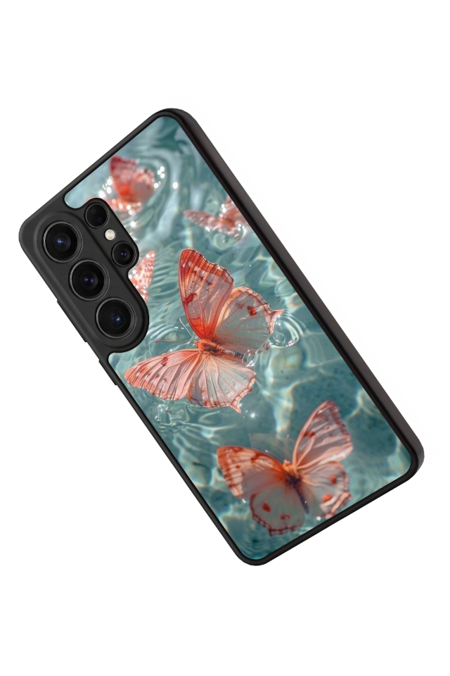 Samsung Galaxy S26 Ultra Uyumlu Kelebek Tasarımlı Glossy Premium Kılıf