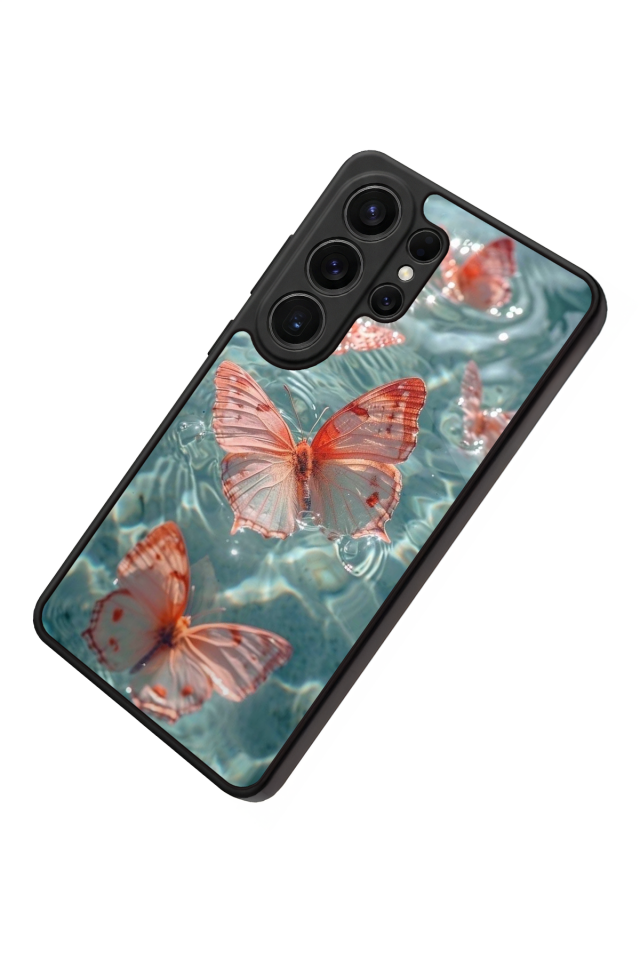 Samsung Galaxy S26 Ultra Uyumlu Kelebek Tasarımlı Glossy Premium Kılıf