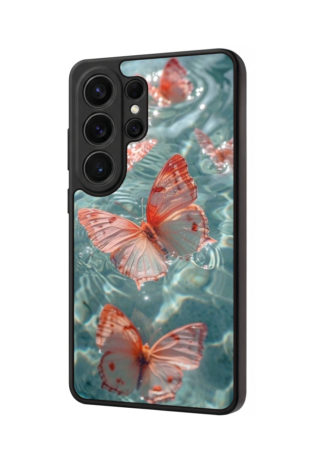 Samsung Galaxy S26 Ultra Uyumlu Kelebek Tasarımlı Glossy Premium Kılıf