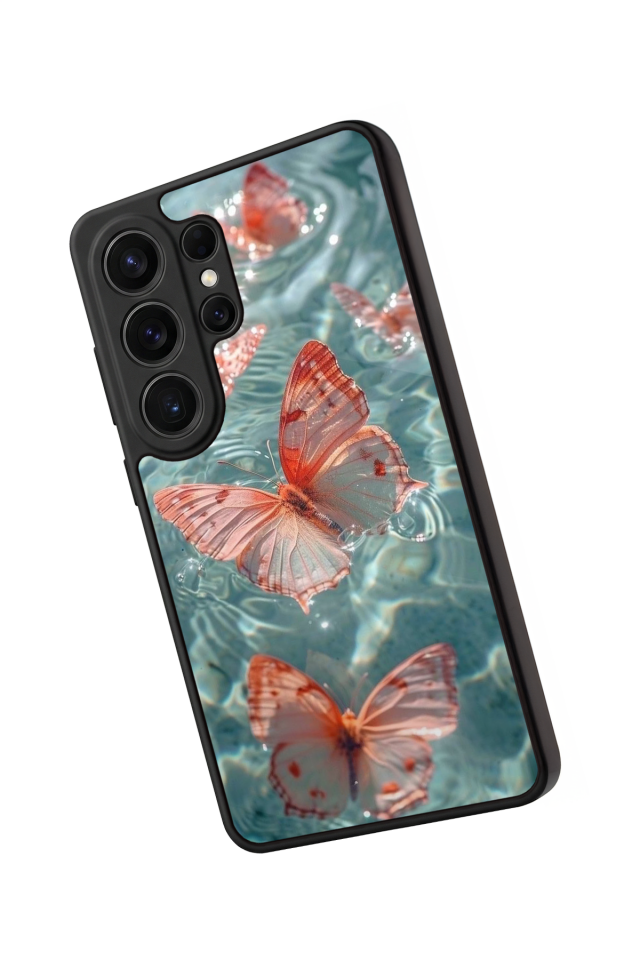 Samsung Galaxy S26 Ultra Uyumlu Kelebek Tasarımlı Glossy Premium Kılıf