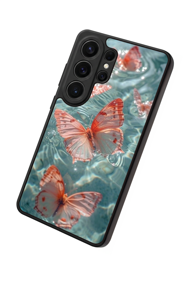 Samsung Galaxy S26 Ultra Uyumlu Kelebek Tasarımlı Glossy Premium Kılıf