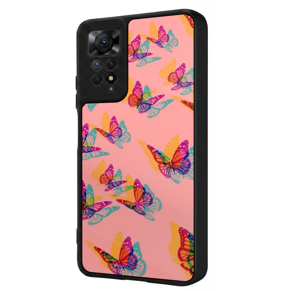 Xiaomi Redmi Note 12 Pro Uyumlu Kelebek Tasarımlı Glossy Premium Kılıf