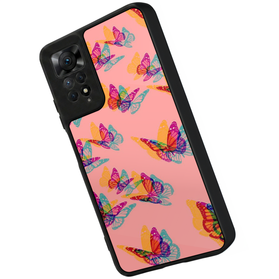 Xiaomi Redmi Note 12 Pro Uyumlu Kelebek Tasarımlı Glossy Premium Kılıf
