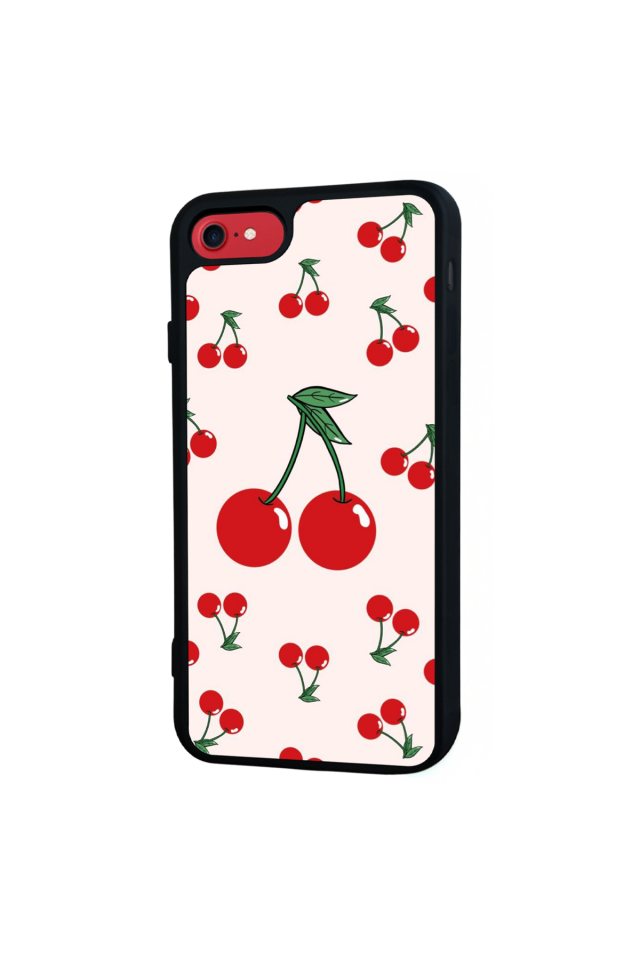 iPhone 7 Uyumlu Kiraz Tasarımlı Glossy Premium Kılıf