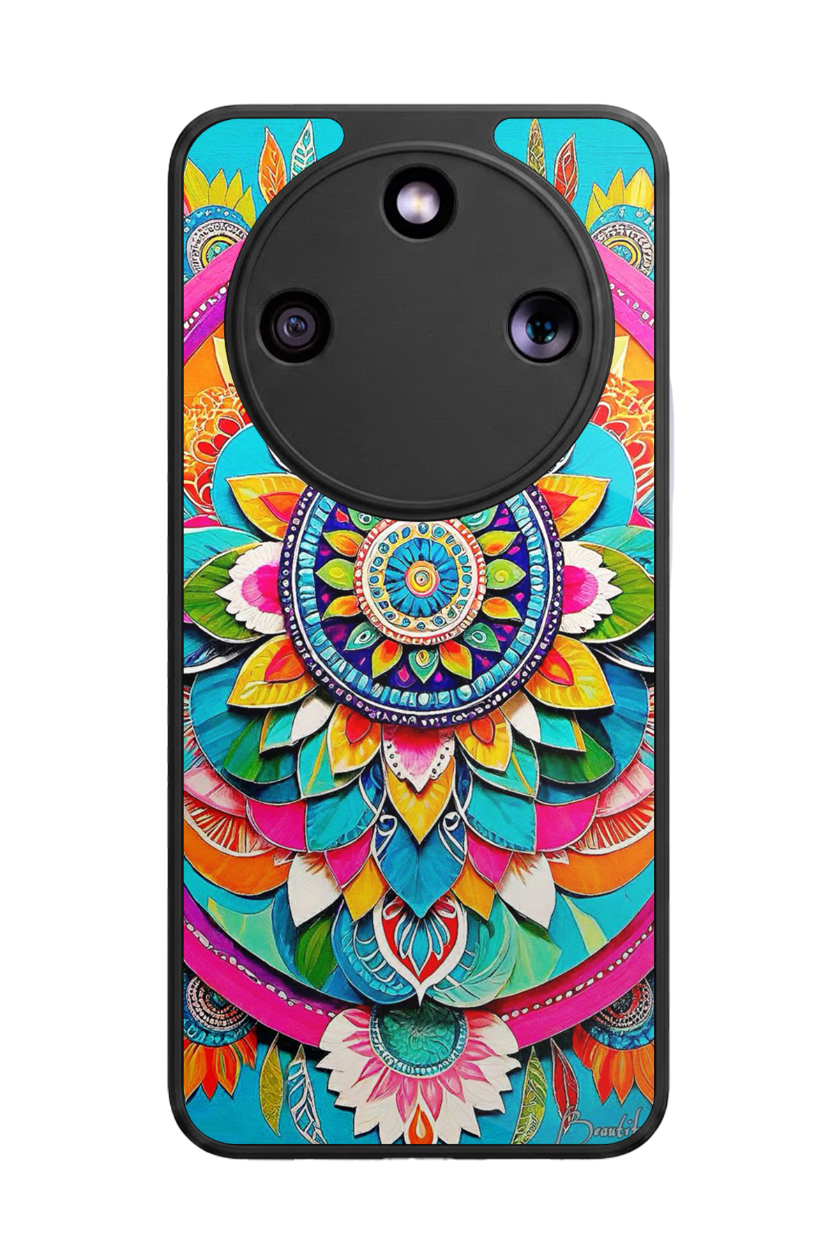 Honor Magic 8 Lite Uyumlu Mandala Tasarımlı Glossy Premium Kılıf